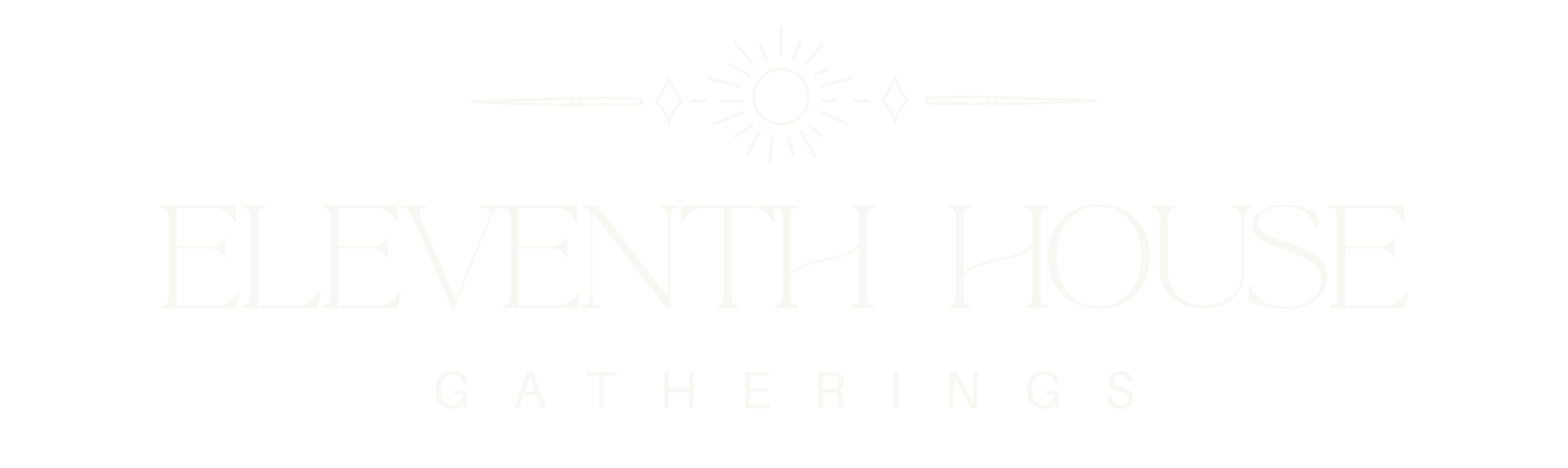 Eleventh House Gatherings Logo in White
